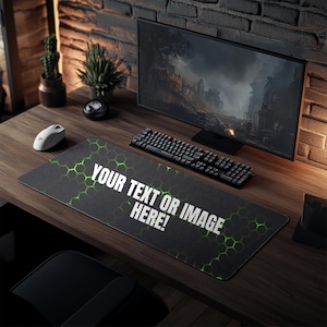 Custom Printed Large Desk Mat, Custom Gaming Mouse Mat, Personalised Desk Mat For Home, Personalised Mouse Mat, Gaming Gifts For Him or Her