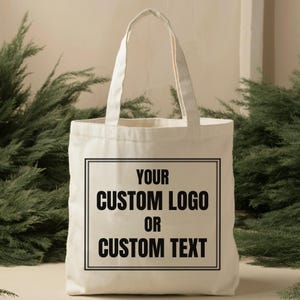 Bulk Custom Tote Bags with Your Logo, Reusable Cotton Canvas Promotional Bags, Eco Friendly Event or Business Swag, Multi Color Print Bags