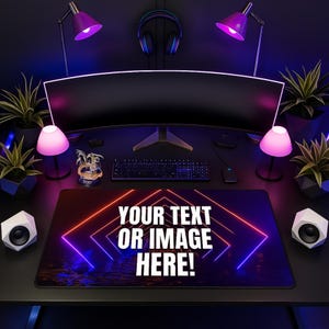 Custom Printed Large Mouse Mat, Custom Gaming Mouse Mat, Personalised Desk Mat For Home, Personalised Mouse Mat, Gaming Gifts For Him or Her