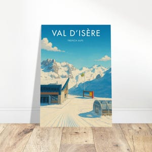 Val d&#39;Isère Vintage Poster | French Alps Poster | Ski poster | Val d&#39;Isère | French Poster | Vintage French Poster
