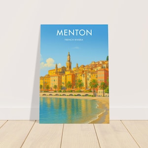 Menton Vintage Poster | French Riviera Poster | Menton Poster | Vintage Poster | French Poster | Vintage Art