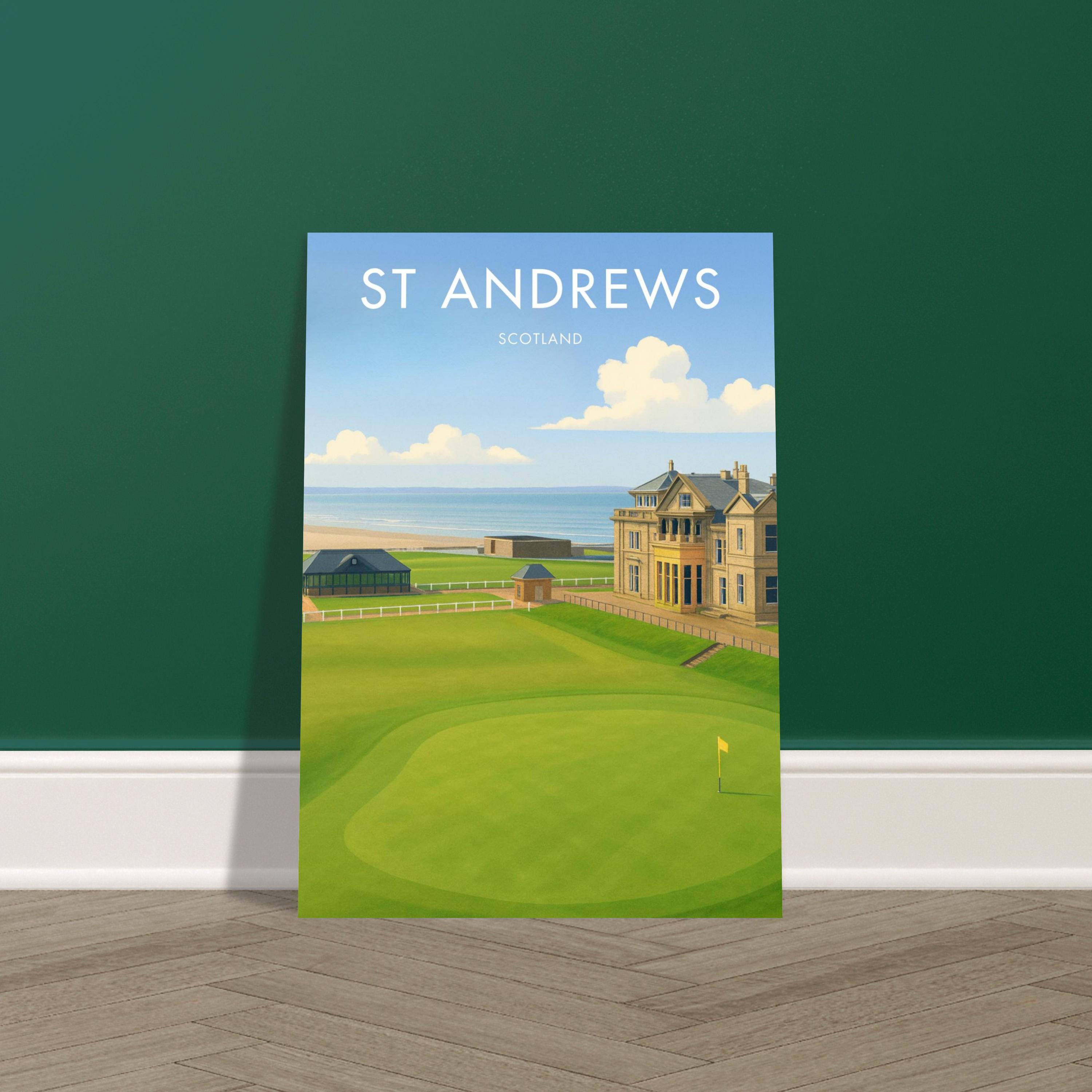 セントアンドリュース ゴルフコース　ポスター セントアンドリュース - オールドコース ゴルフクラブ 18番