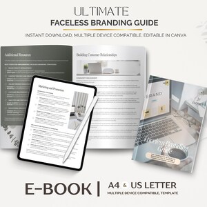 Faceless Branding Guide, Marketing Guidebook, Brand Strategy, Business Development, Digital Branding Resource