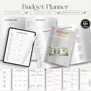 Budget Planner Digital Download, Financial Organizer, Money Management Tool, Printable Savings Planner, Expense Tracker, Home Budgeting Tool