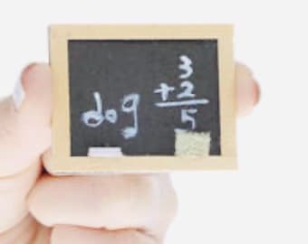 Dollhouse miniature school chalkboard -1:12 scale