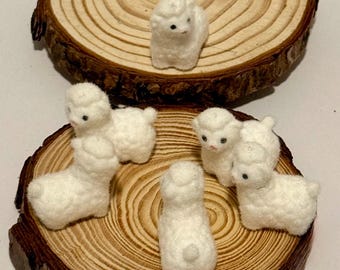 Miniature Flocked baby lamb