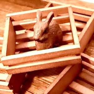 miniature wooden crates-1:12 scale