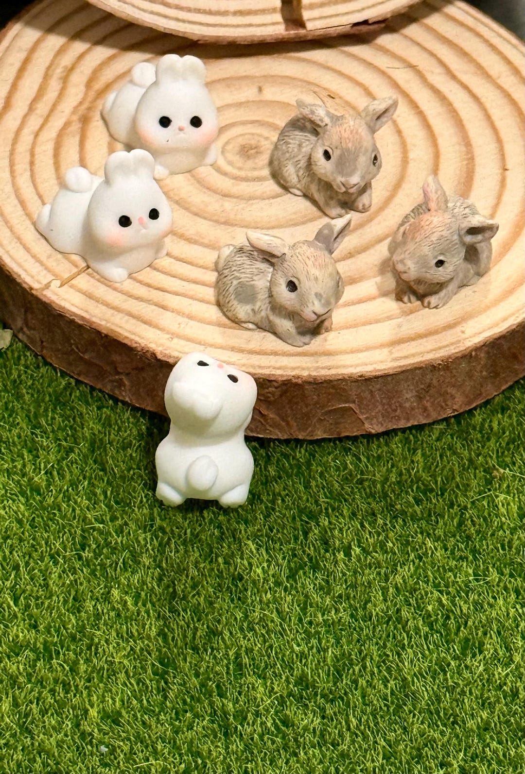 Miniature Bunny Rabbit Figurines: 2 Styles Sets of 3 - Etsy