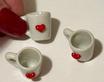 miniature heart coffee mugs