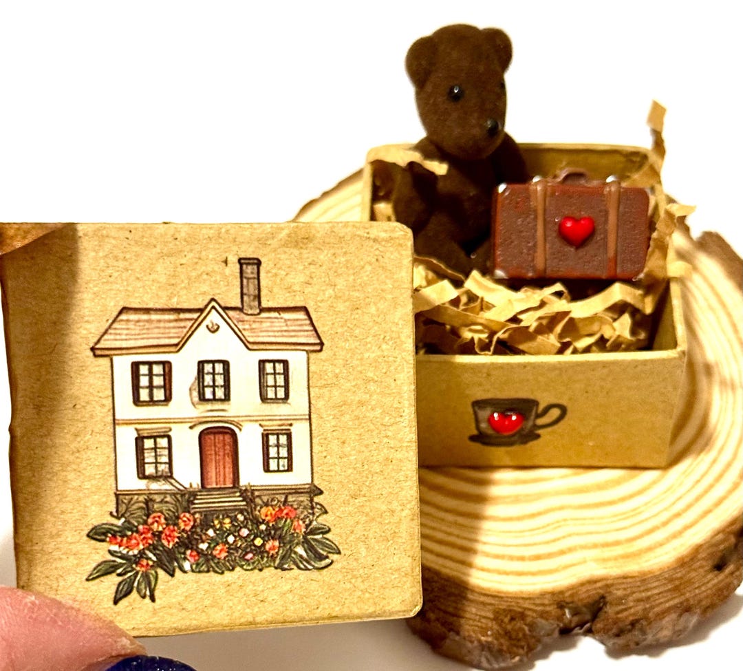 Miniature Theme Gift Box With Teddy Bear - Etsy
