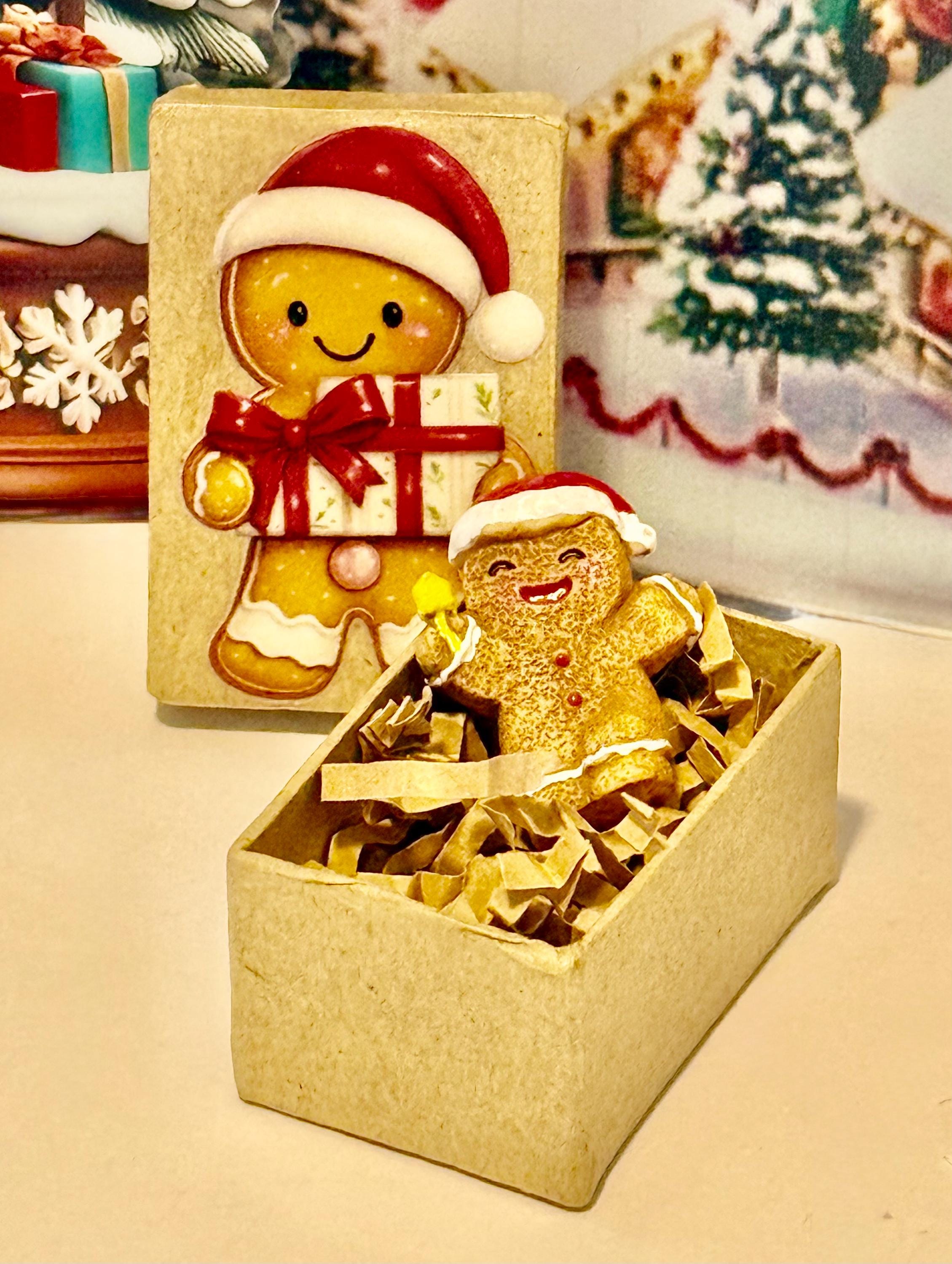 ミニチュアクリスマスをテーマにしたギフトボックス（ミニチュア入り