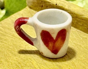 Miniature Heart Design Ceramic Coffee Mugs