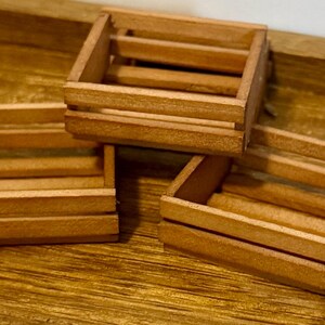 miniature wooden farmhouse  crates-1:12 scale