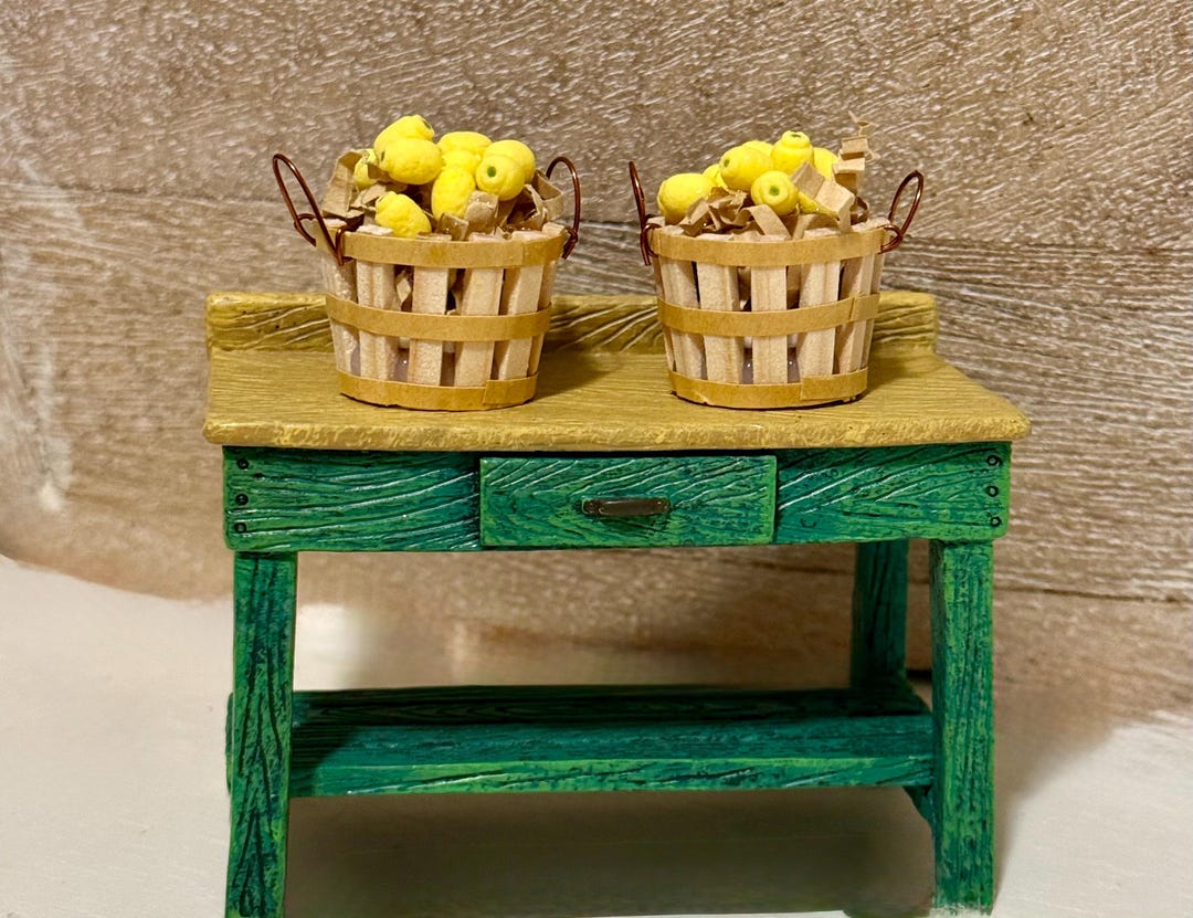 Miniature Bushel Baskets With Lemons - Etsy