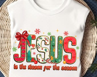 Jesus ist der Grund für die Saison PNG: Weihnachten Shirt design (Digitaler Download)