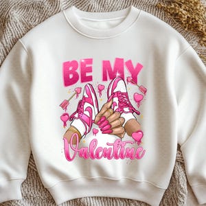Valentine Sneaker Girl PNG: Pink Sneakers Shirt Design (Digital Download