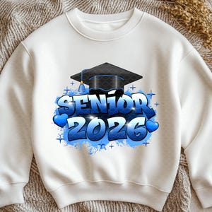 Senior 2026 PNG: Preppy Graduation Shirt Design (Digital Download