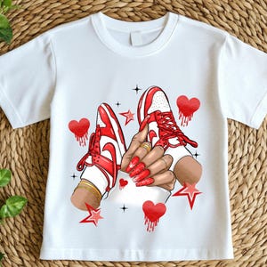 Red Sneaker Png,sneaker png,sneaker shirt design png,sneaker girl life png,Girl design png, pink sneakers design png,Sneaker red girl design