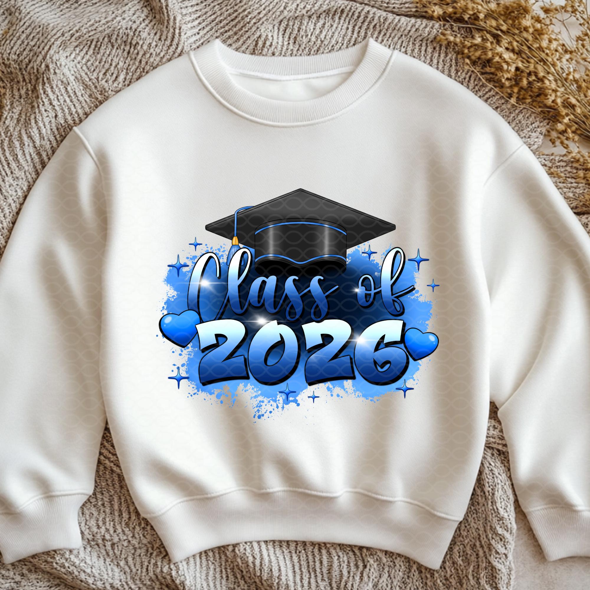 Class of 2026 PNG: Graduation Senior Shirt Design (digital 