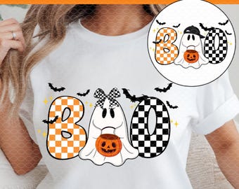 Halloween Boo Ghost PNG: griezelig kindershirtontwerp (digitale download)