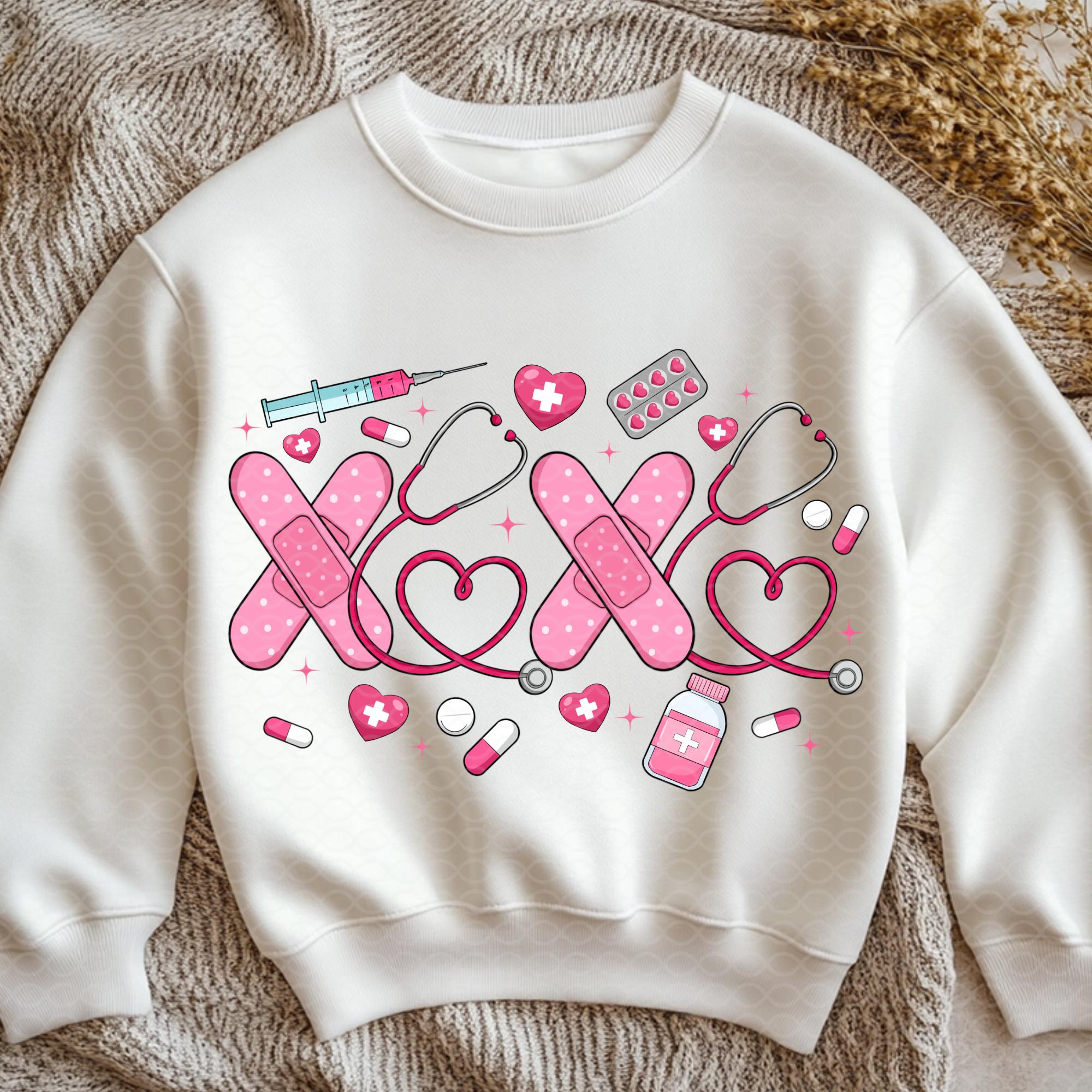 Xoxo Nurse PNG: Valentines Day Shirt Design (digital Download) - Etsy