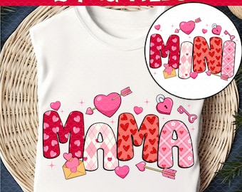 Valentine's Day Mama Mini PNG: Valentine Shirt Design (Digital Download)