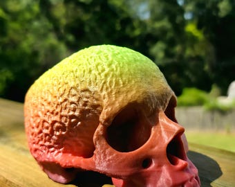 Leopard Print Skull Candle Holder