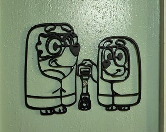 Janet and Rita- Bluey wall art