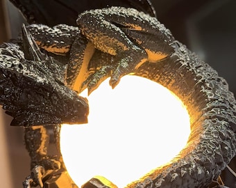Dragon and Moon table lamp