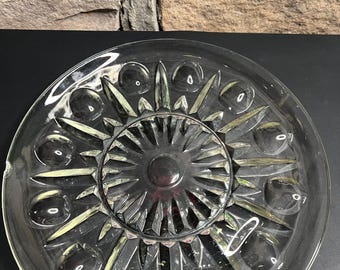 Vintage Princess House Crystal Regency Plate 9.5” Clear Glass