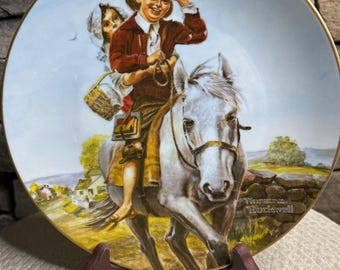 Vintage 1981 Norman Rockwell Collector Plate “Off to School” Classic Plate Collection