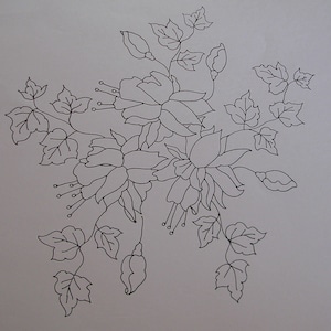 PDF/JPG Instant Download Freestyle Floral Embroidery Pattern