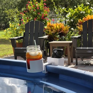 Stock Tank Pool Cup and Phone Holder, Pool Side, Tarter 8 Foot Pool