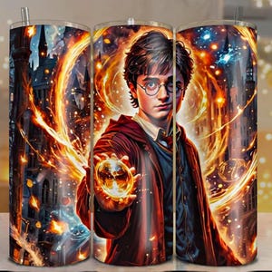 Wizard School 20oz Tumbler Wrap PNG – Magic Spell Skinny Tumbler Sublimation – Digital Download for Witches and Wizards
