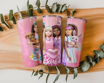 Fashion Doll Friends Tumbler Wrap – Pastel PNG Sublimation Design (Digital Download)