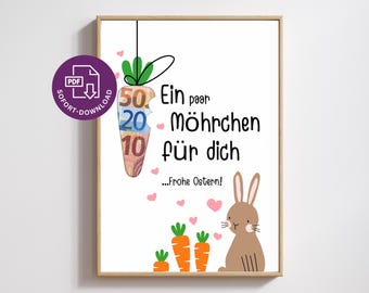 DIY Easter Money Gift | Printable Easter Money Gift | A5/A4/A3 Poster | Instant PDF Download
