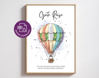 Travel Money Gift Template PDF | DIY Gift for Travelers | Holiday Voucher | Money Gift for Adventurers | Instant Download