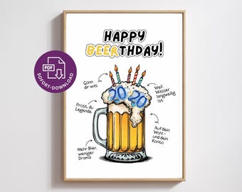 Birthday Money Gift Template PDF | DIY Gift for Men's Birthdays | Gift for Bachelors | Instant Download