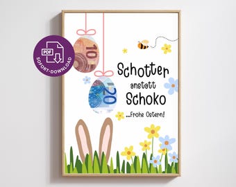 DIY Easter Money Gift | Printable Easter Money Gift | A5/A4/A3 Poster | Instant PDF Download
