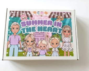 Family Dollhouse Busy Book - Learning Activity with A5 Coloring Book and A4 Interactive Album