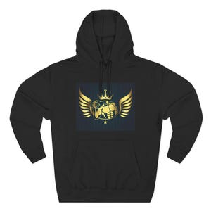 Stylish Three-Panel Fleece Hoodie with Winged Design, Cozy Hooded Sweatshirt for Everyday Wear, Unique Gift, Perfect for Casual [...]