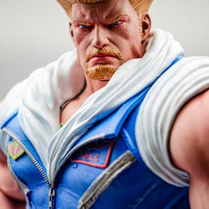 Guile Statue | Street Fighter Fan Art Figure ~30cm | Classic Capcom Collectible