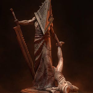 Pyramid Head Statue | Silent Hill Fan Art Figure ~30cm | Horror Game Collectible