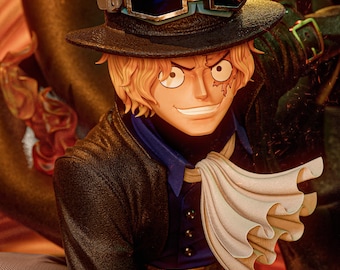 Busto de Sabo / Estatua de fan art de One Piece ~20 cm / Jefe del Ejército Revolucionario