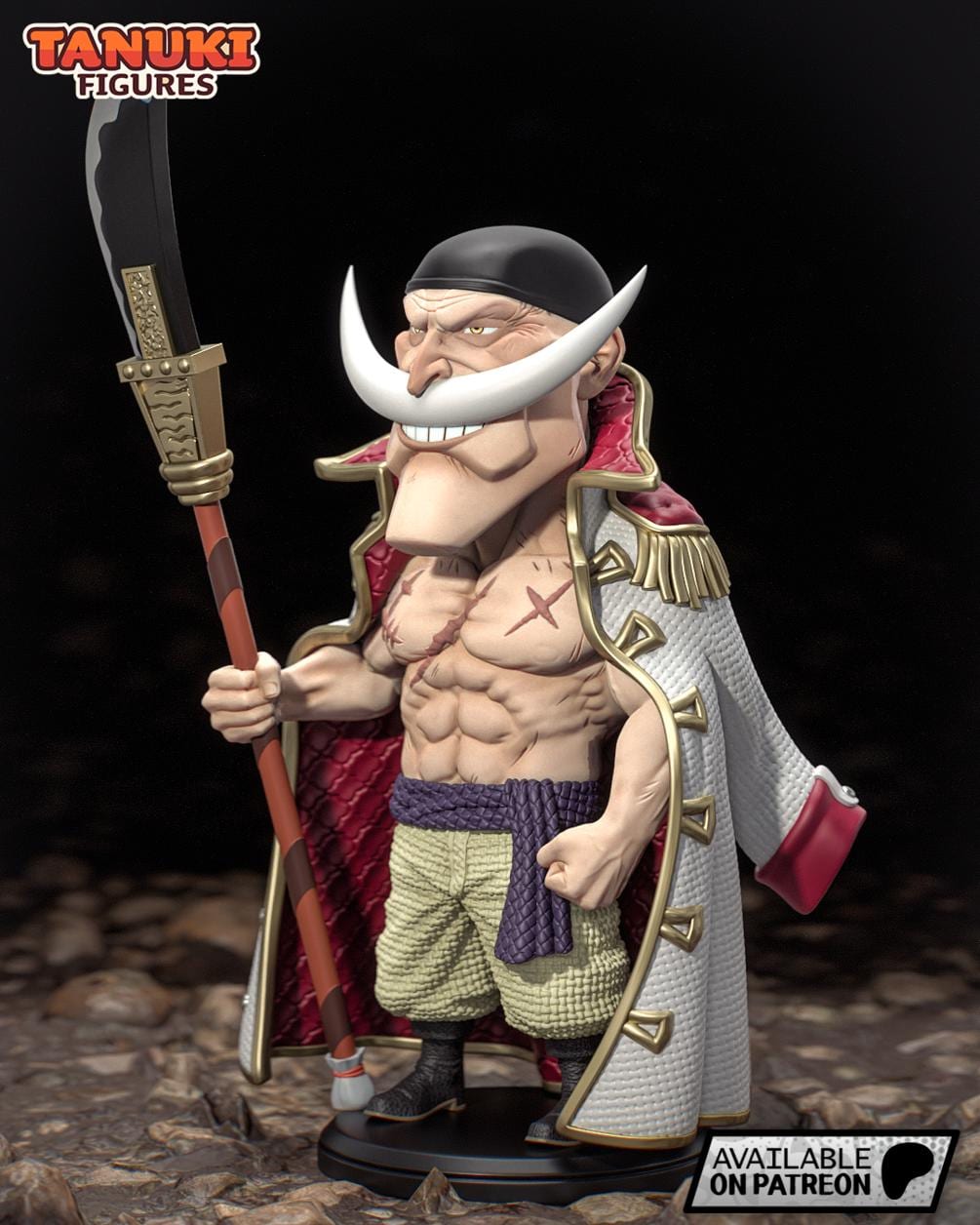Whitebeard Chibi Figure | One Piece Fan Art Statue ~30cm | Yonko
