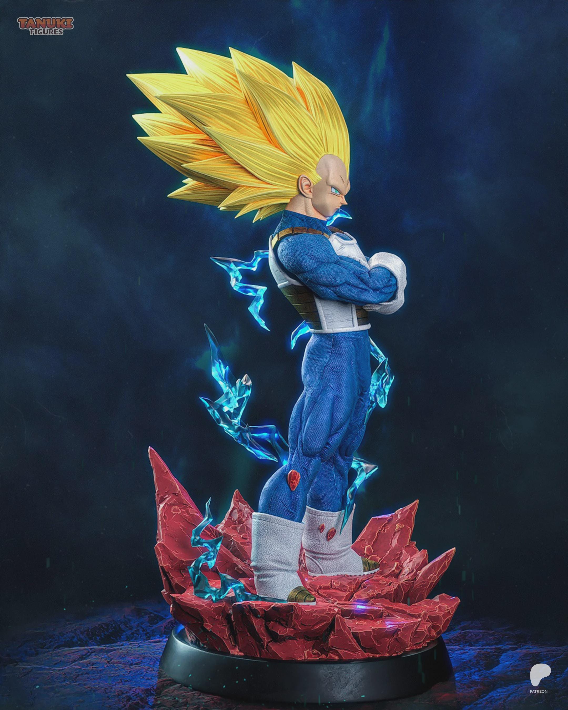 ドラゴンボール ベジータ フィギュア 3D 三次元彩色 ベジータ SSJ3 像 | ドラゴンボール ファンアート フィギュア ~30 cm