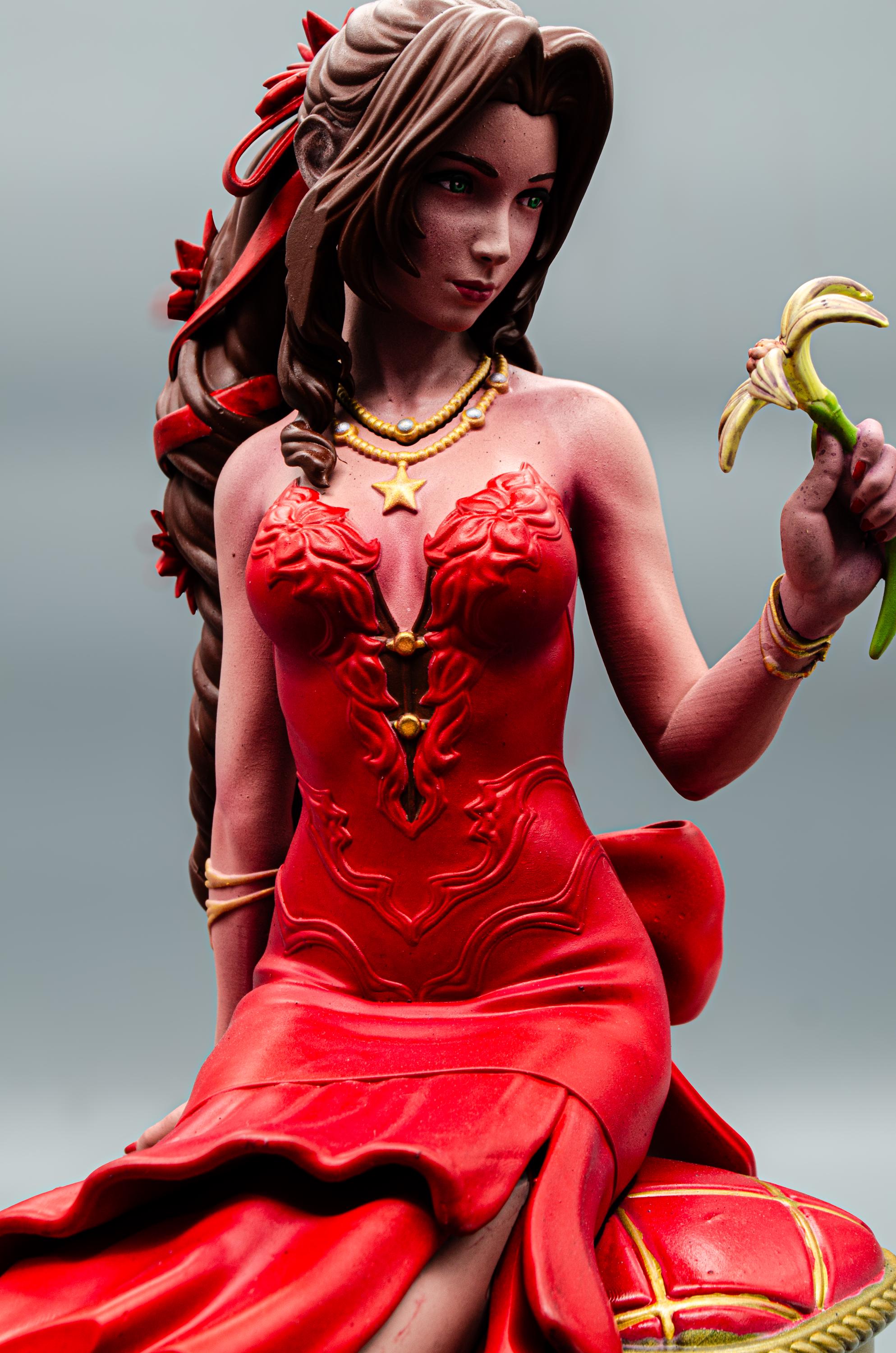 strapless open back dress Final Fantasy Fries Studio Aerith Gainsborough  ClubHouse Statues