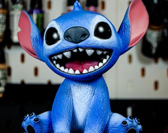 Figura de Stitch impresa en 3D: Lilo & Stitch, arte de fan, estatua de resina