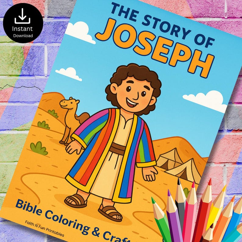 Joseph Bible Story Coloring & Craft Pack: Sunday School Printables (PDF ...