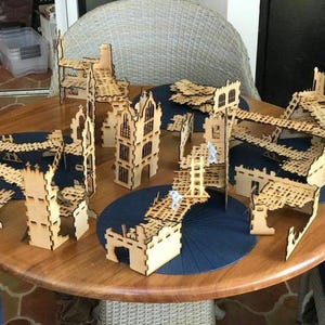 Destroyed Building Laser Cut File | War Game Terrain Model (Digital Download)